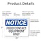 Signmission Food Contact Equipment Only, 10 in W x Rectangle, Plastic OS-2PACK-NS-P-710-L-12818 - alternate 4